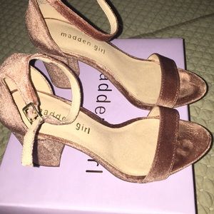 Madden girl Blush Velvet Sandals